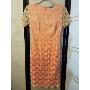 Antonio Melani Peach Lace Dress